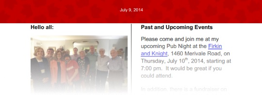 Newsletter for July 9, 2014
